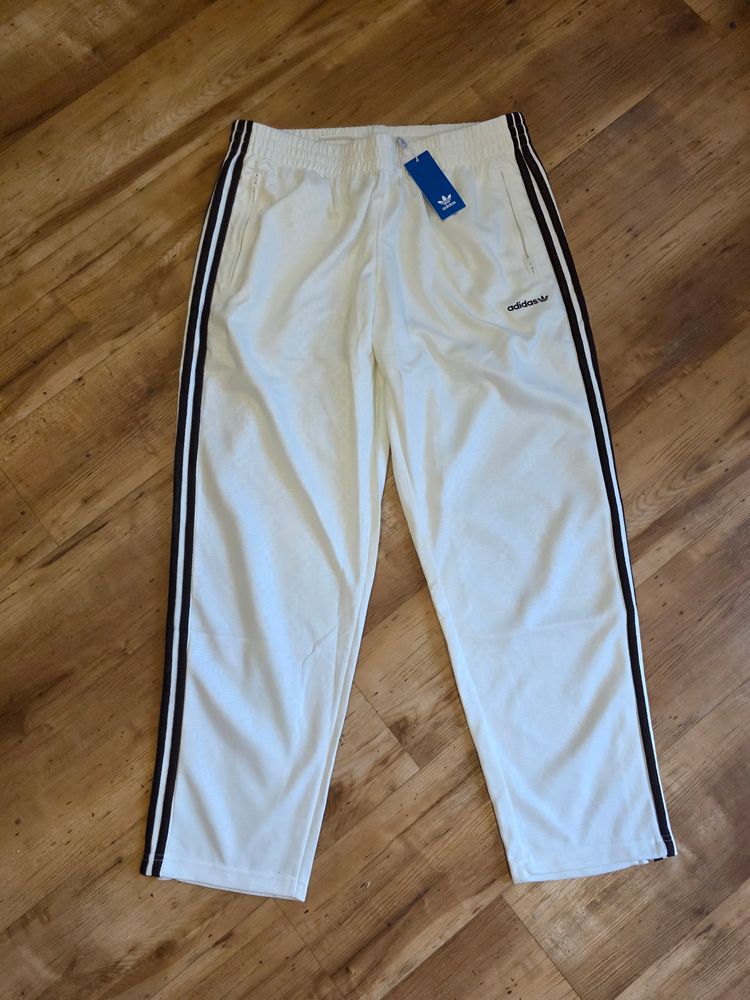 Adidas brand new 80s Premium Emboseed Off White Track Pants